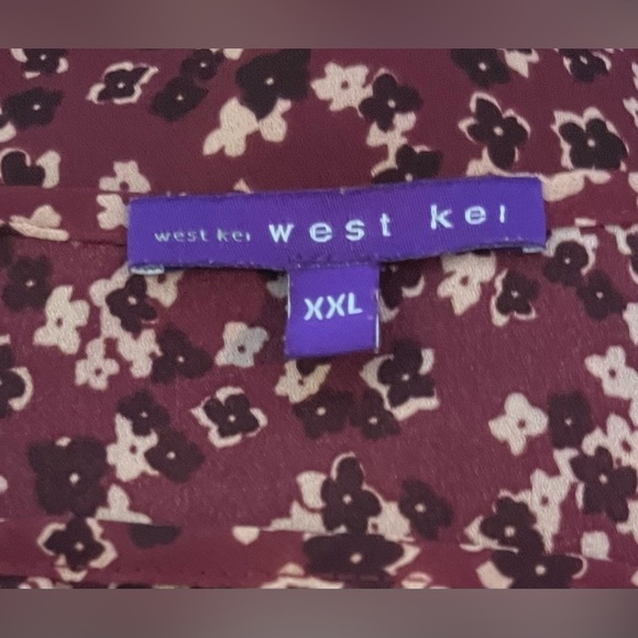 West Kei Women’s Floral Plus Size Blouse - Picture 4 of 6